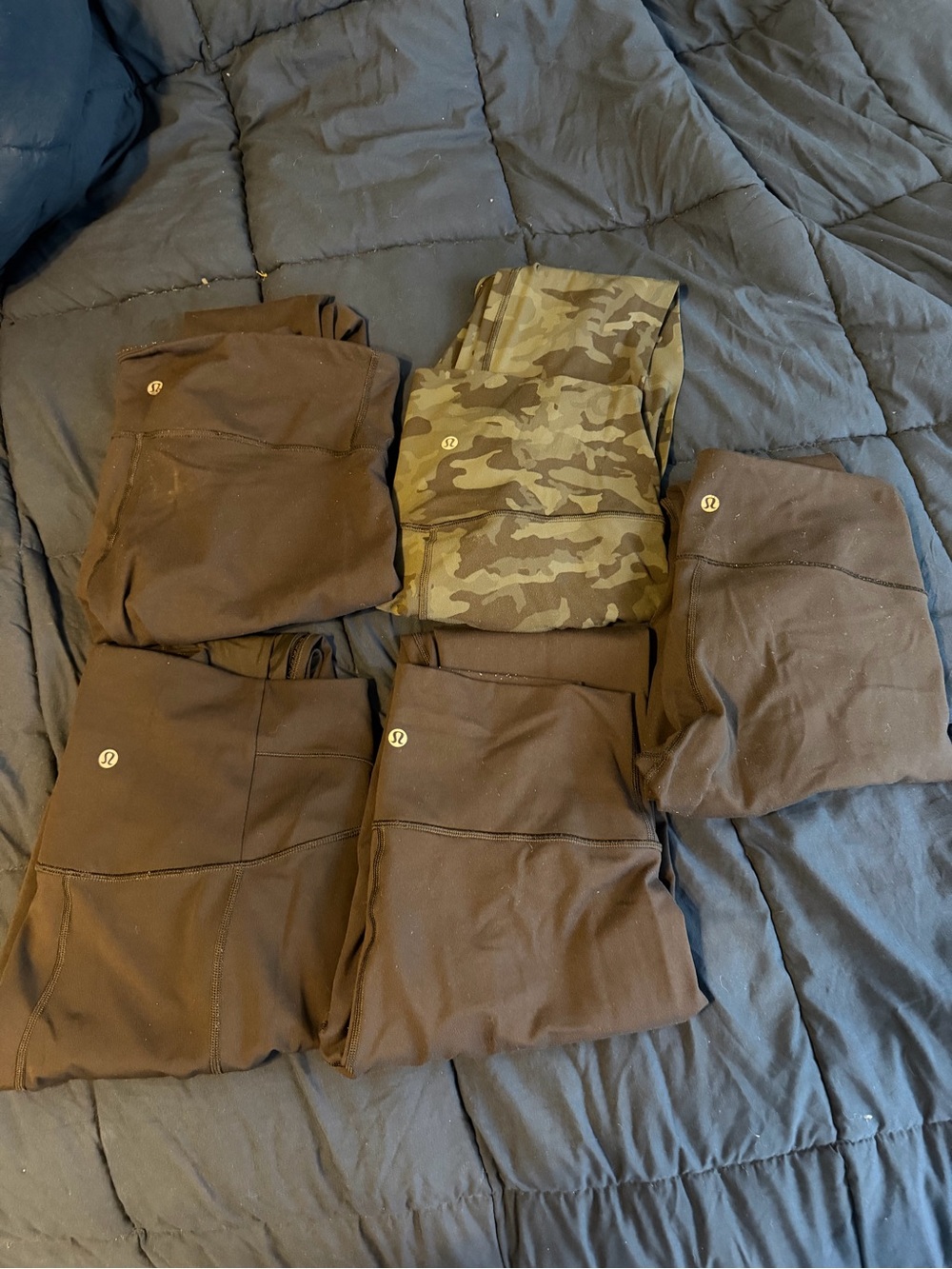 lululemon athletica Black Leggings Bundle with Olive Camo Pair